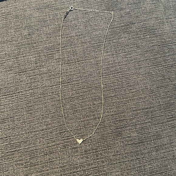 Kendra Scott 14k White Gold  HEART Pendant Necklace w White Diamonds - Picture 2 of 6